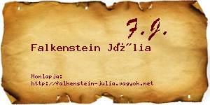 Falkenstein Júlia névjegykártya